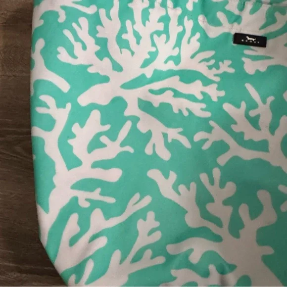 Scout Turquoise Tote Bag with Coral Reef Design - Picture 7 of 10